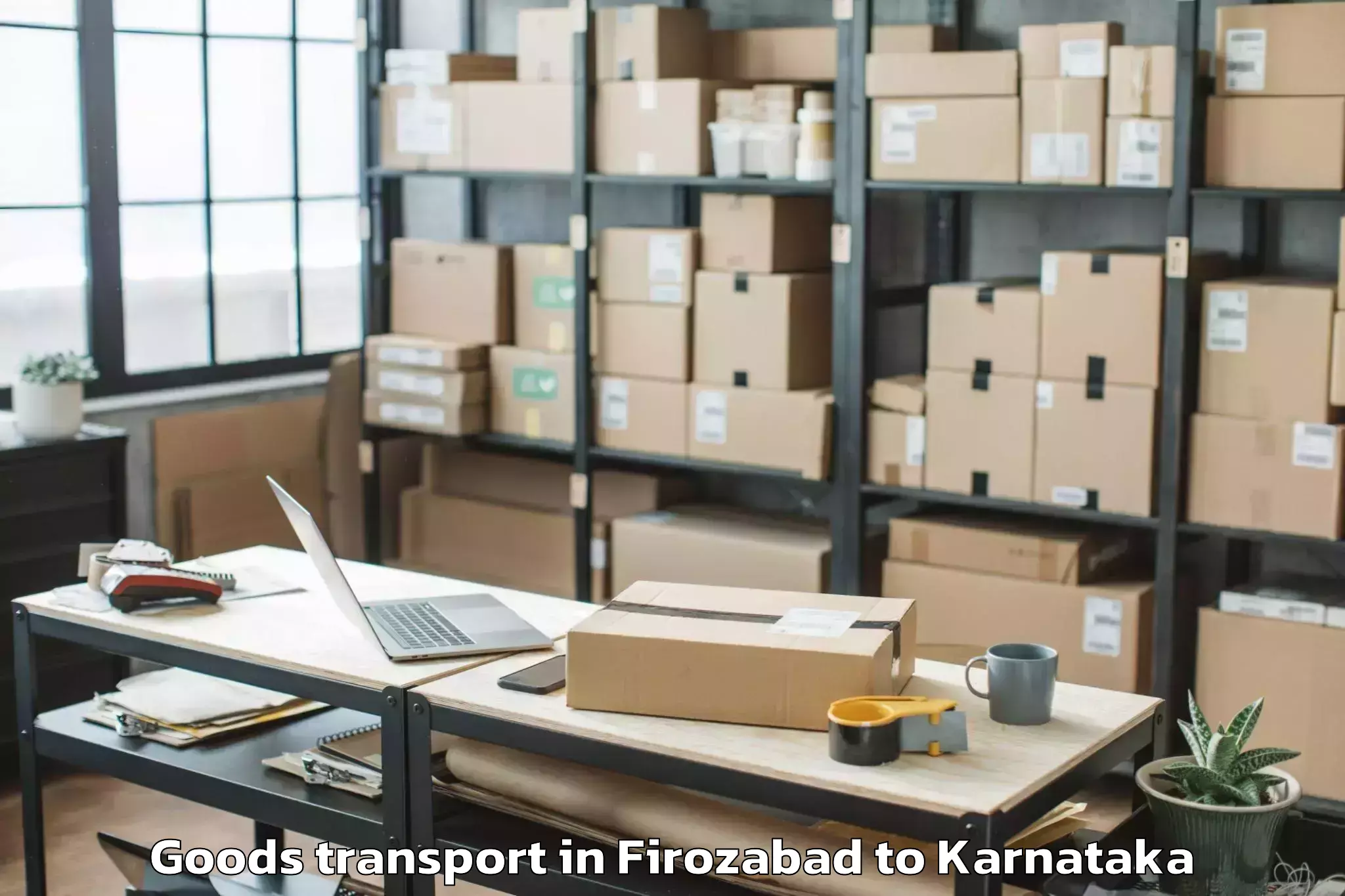 Professional Firozabad to Malligenahalli Goods Transport